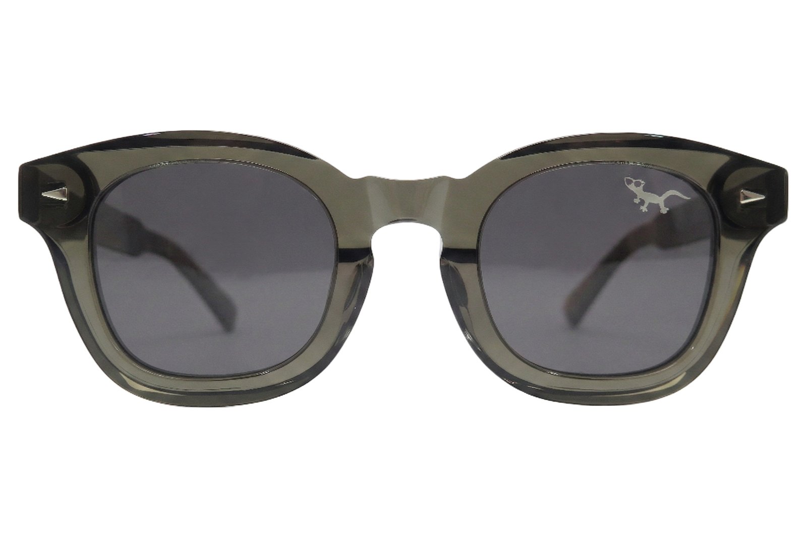 ANDROS – Gafas de Sol Redondas Gris Patillas Carey