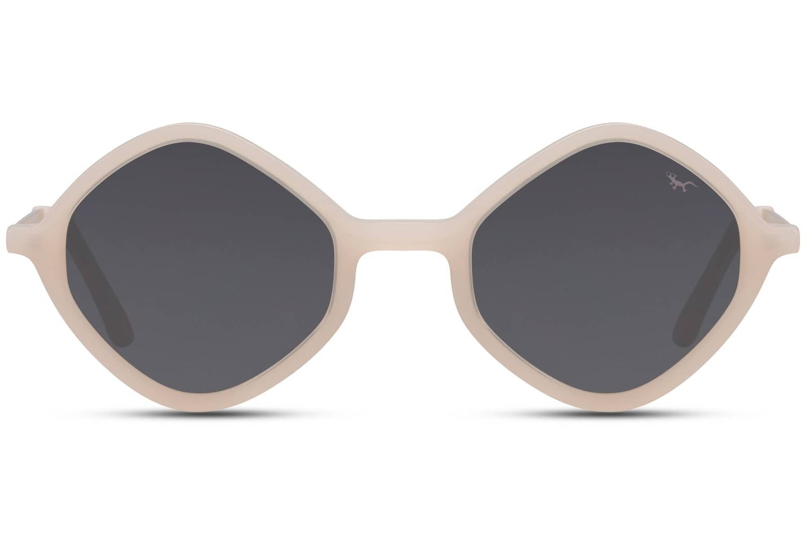 CÓRCEGA – Gafas de Sol Beige Geométricas Cristal Ahumado
