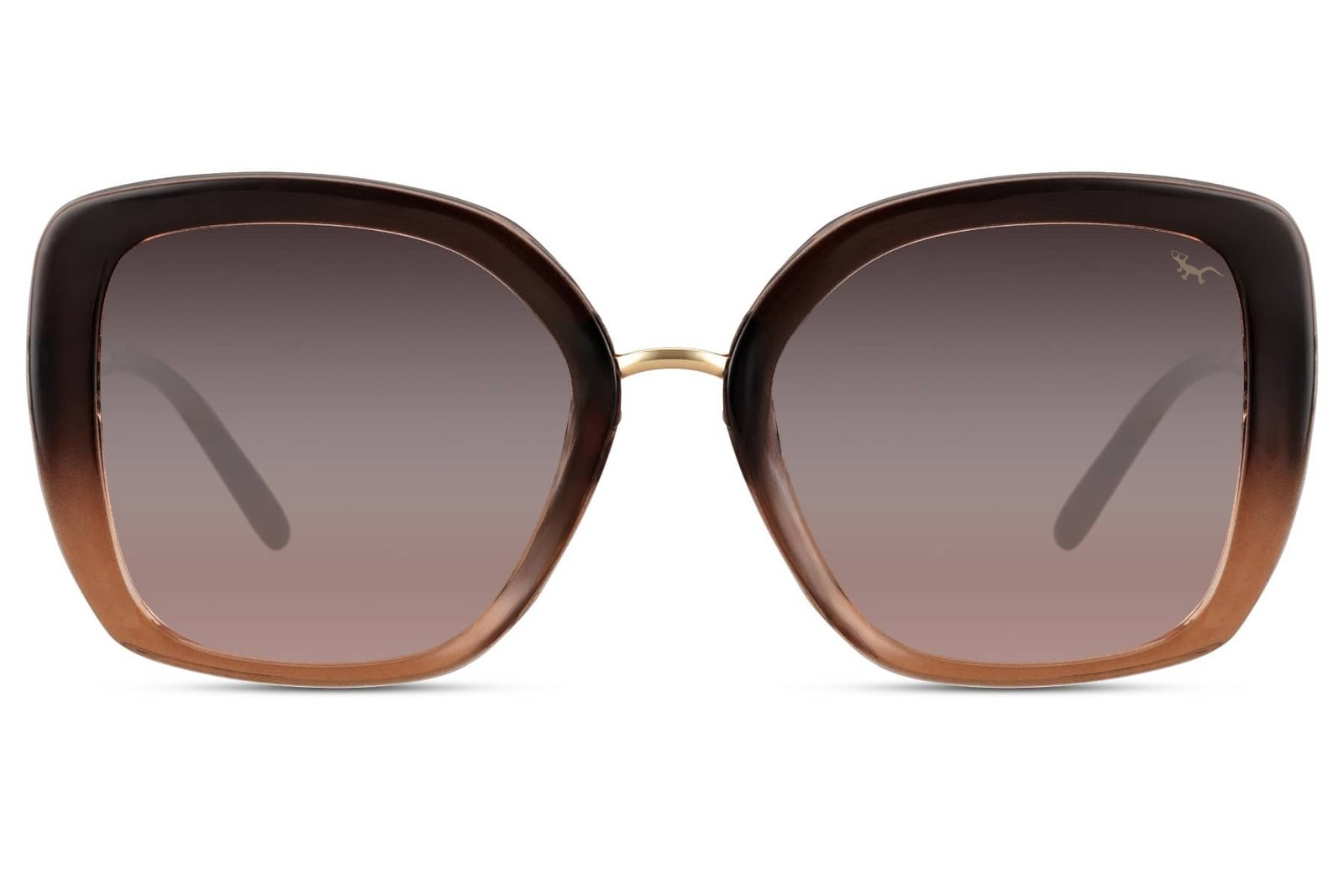 BALI – Gafas de Sol Marrón Mariposa Patilla Metálica