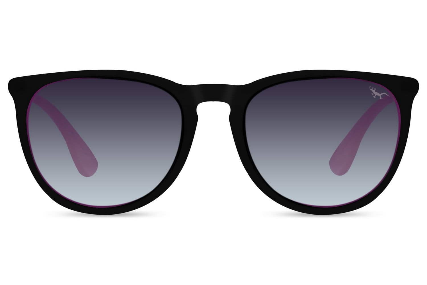 FORMENTERA – Gafas de Sol Negro Rosa Cristal Degradado Patillas Metálica